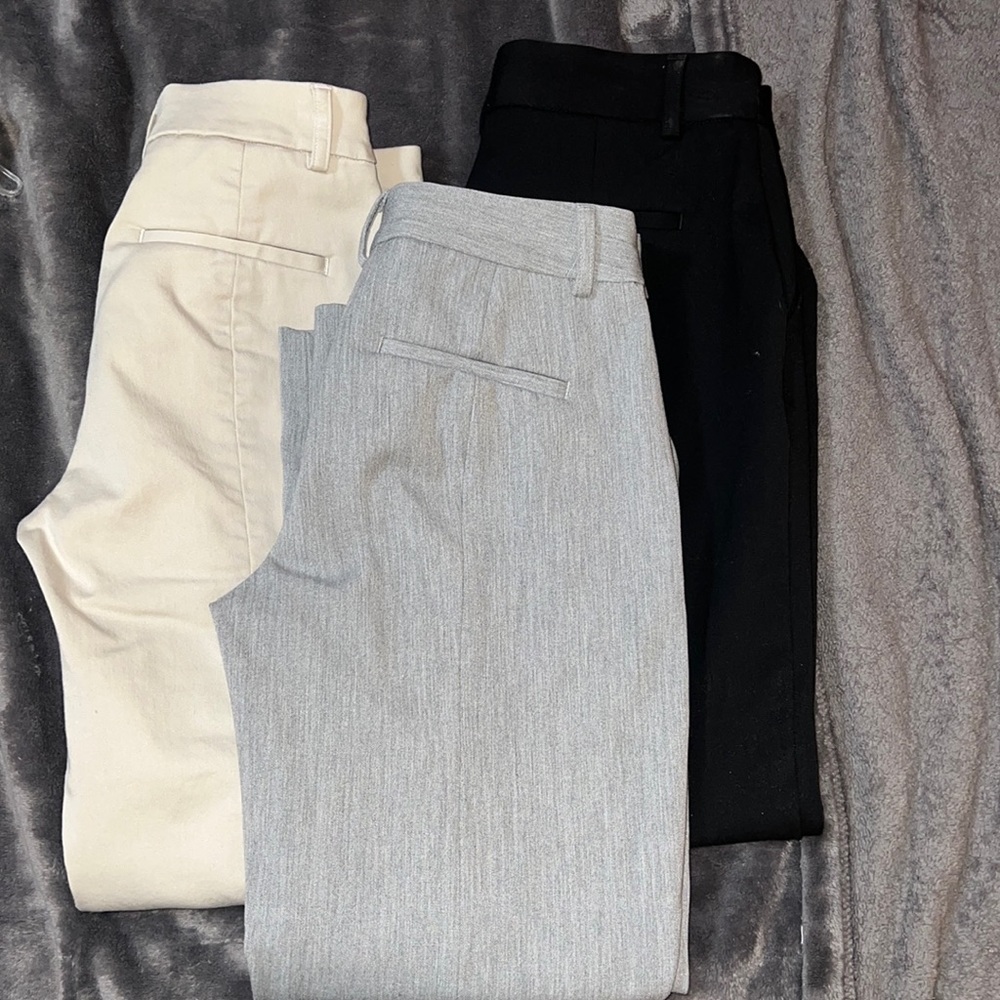 Mid rise ankle slacks